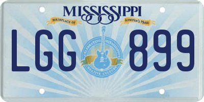 MS license plate LGG899