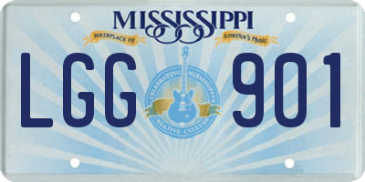 MS license plate LGG901