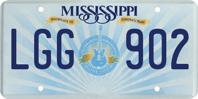 MS license plate LGG902