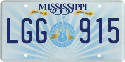 MS license plate LGG915