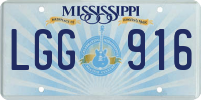 MS license plate LGG916