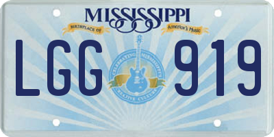 MS license plate LGG919