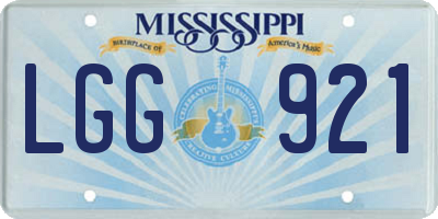 MS license plate LGG921