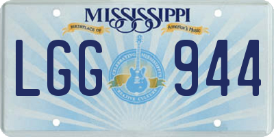 MS license plate LGG944