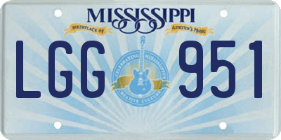 MS license plate LGG951