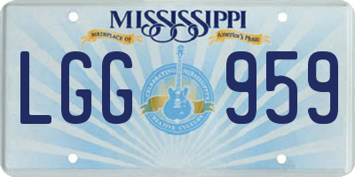 MS license plate LGG959