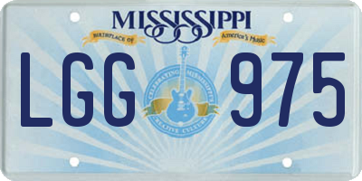 MS license plate LGG975