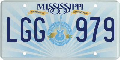 MS license plate LGG979