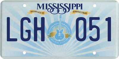 MS license plate LGH051