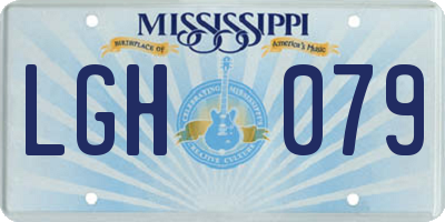 MS license plate LGH079