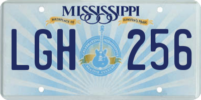 MS license plate LGH256