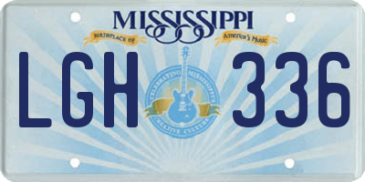 MS license plate LGH336