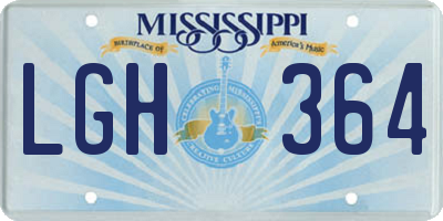 MS license plate LGH364