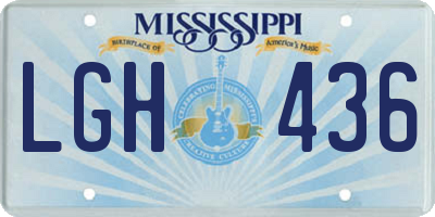 MS license plate LGH436