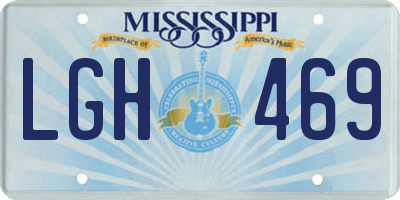 MS license plate LGH469