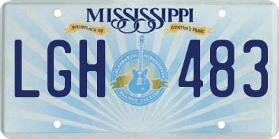 MS license plate LGH483