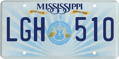 MS license plate LGH510