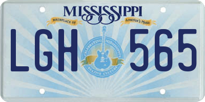 MS license plate LGH565