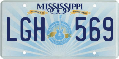 MS license plate LGH569