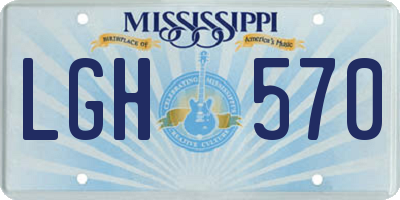 MS license plate LGH570