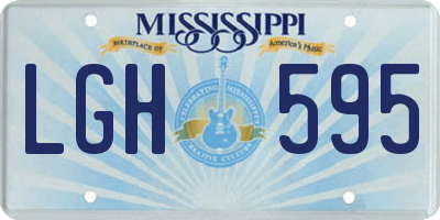 MS license plate LGH595