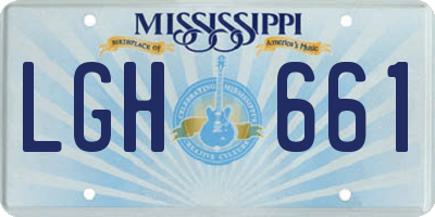 MS license plate LGH661