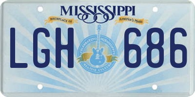 MS license plate LGH686