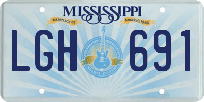 MS license plate LGH691