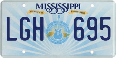 MS license plate LGH695