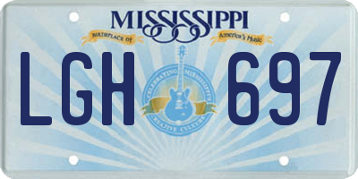 MS license plate LGH697