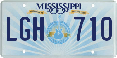 MS license plate LGH710