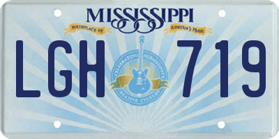 MS license plate LGH719