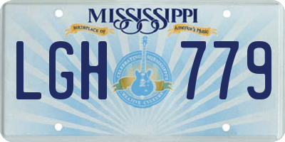 MS license plate LGH779