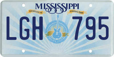 MS license plate LGH795