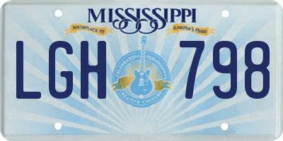 MS license plate LGH798