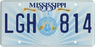 MS license plate LGH814