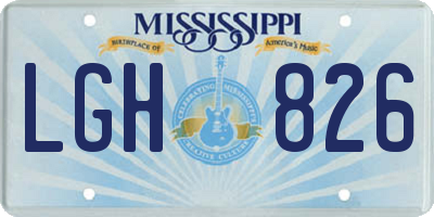MS license plate LGH826