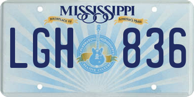 MS license plate LGH836