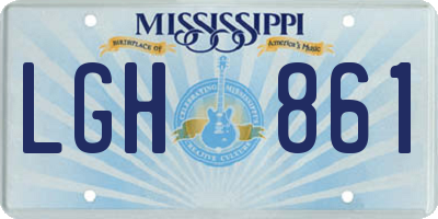 MS license plate LGH861