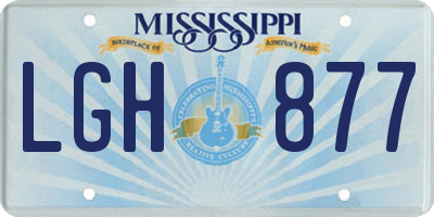 MS license plate LGH877