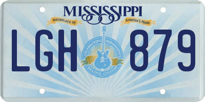 MS license plate LGH879