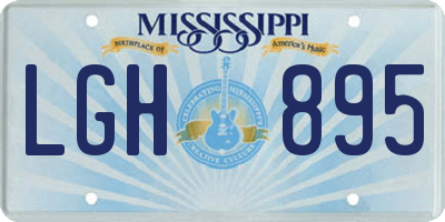 MS license plate LGH895