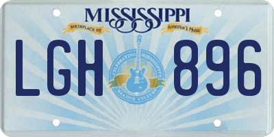 MS license plate LGH896