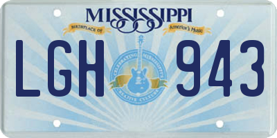 MS license plate LGH943