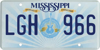 MS license plate LGH966