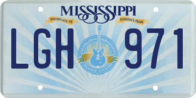 MS license plate LGH971