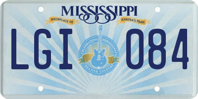 MS license plate LGI084