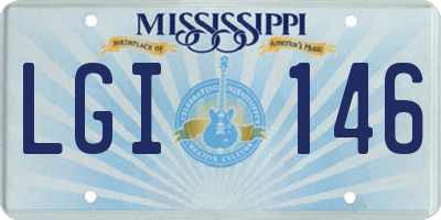 MS license plate LGI146