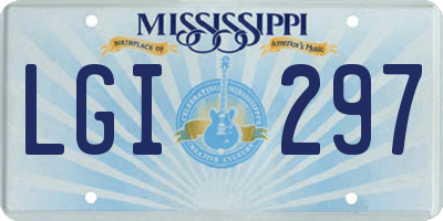 MS license plate LGI297