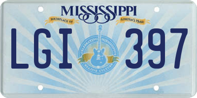 MS license plate LGI397